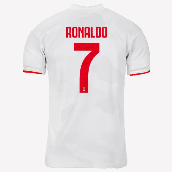 Camiseta Juventus NO.7 Ronaldo Segunda equipo 2019-20 Gris Blanco